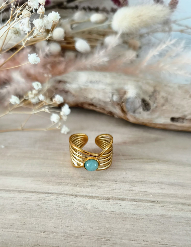 Bague Infini Aventurine verte