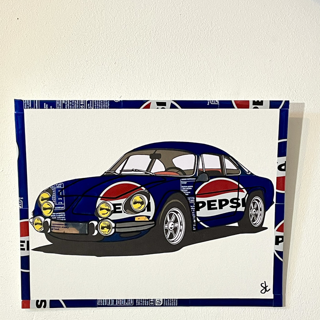 Alpine A110 réalisée avec des canettes recyclées 