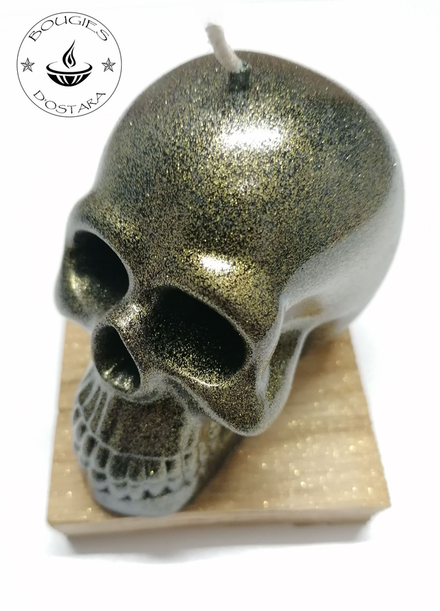 BOUGIE CRANE NOIR ET OR