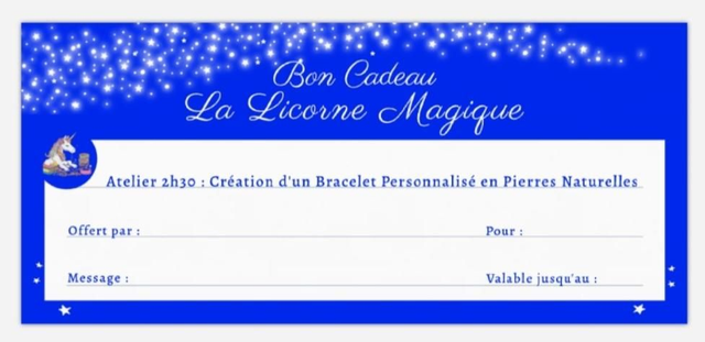 Carte Cadeau : Atelier création Bracelet Personnalisé
