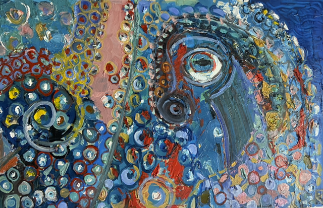 ART OIL ON PAPER - PULPO