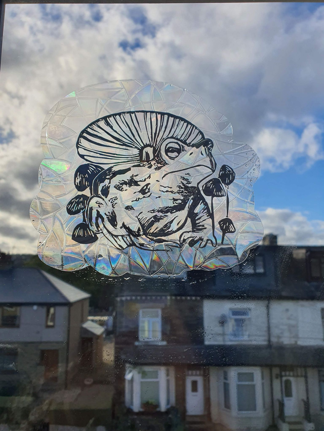 Toad vinyl suncatcher 