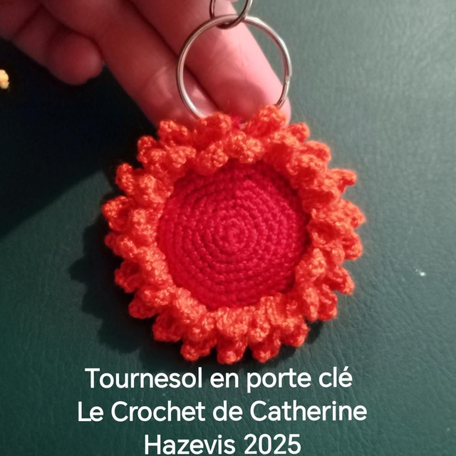 2025 Tournesol rouge et orange en porte-clé 