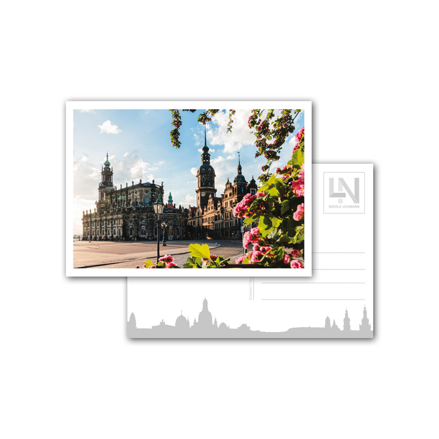 Dresden - Morgenstunde am Theaterplatz - Postkarte