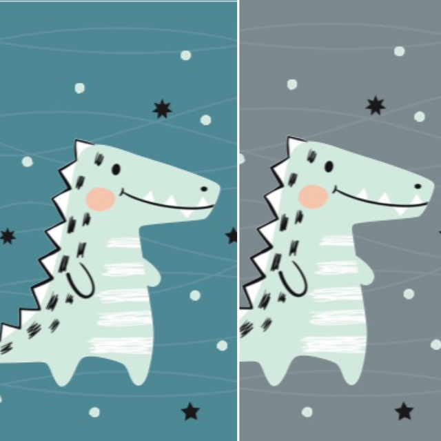 French Terry Panel 40x50 Dino