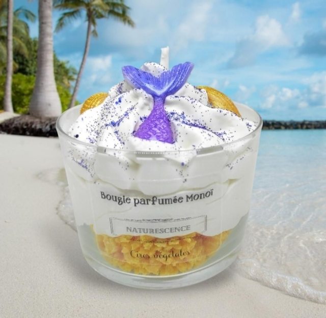 Bougie chantilly parfumée Monoï 