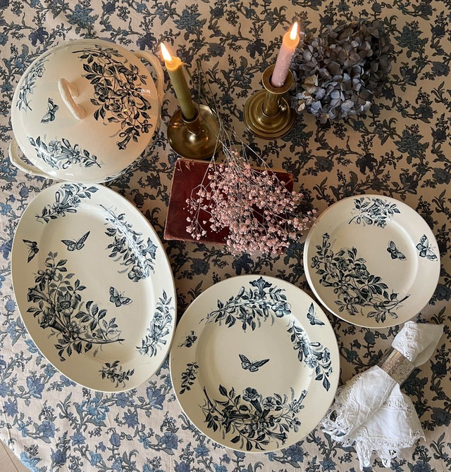 JASMIN - Grande soupière signée Badonviller - Terre de Fer