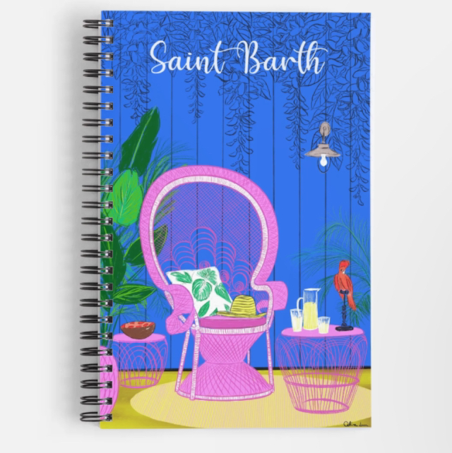 Spiral Notebook with line Pink Pomare &amp; The Parrot