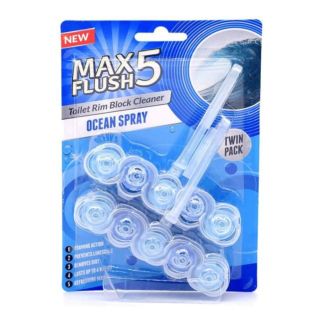 Max Flush Ocean Spray Toilet Rim Block Cleaner 2x45g