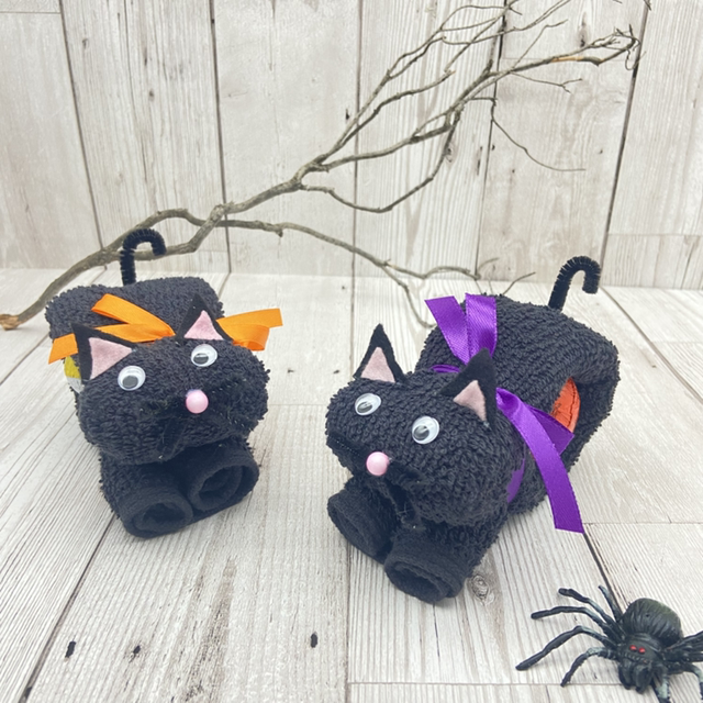 Black Cat Flanimal™ Halloween boo basket filler