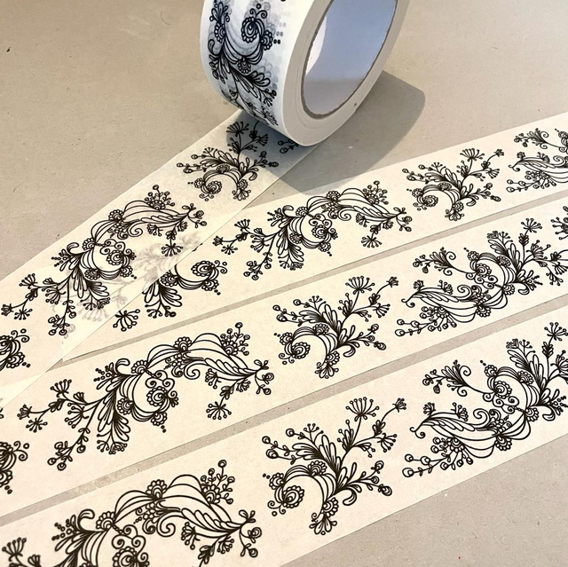 Klebeband Muster weiss 5cm/50m