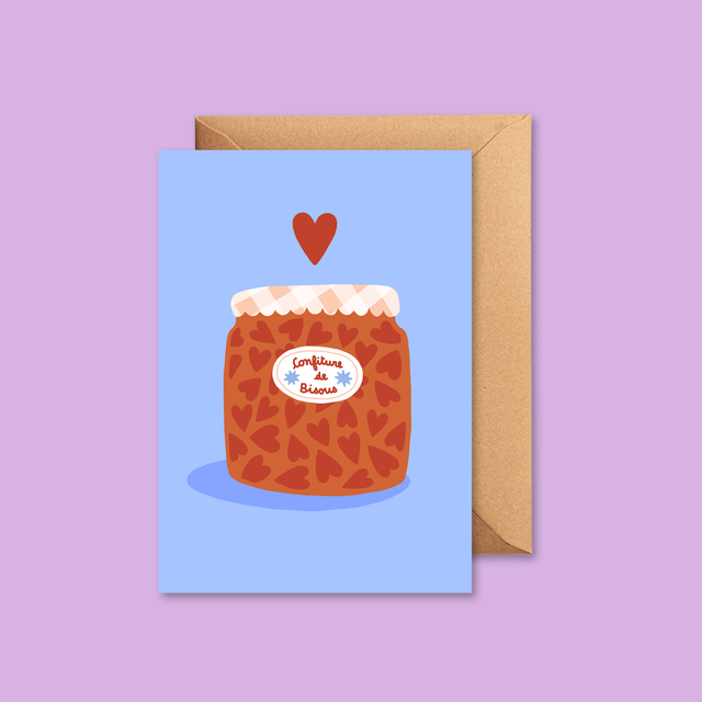 Bisous confiture - Carte
