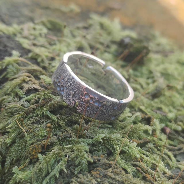 Bague Argent Massif " Brut "