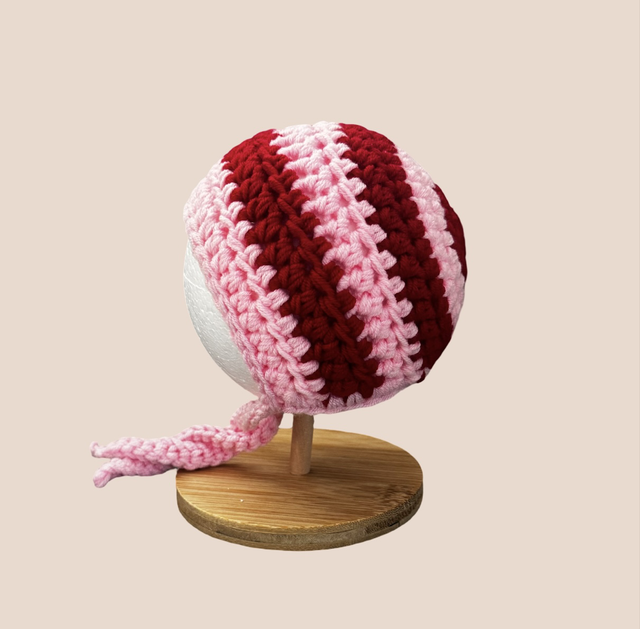 Pink/Red Bonnet