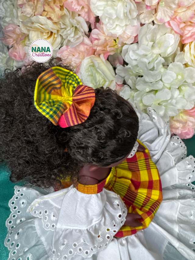 Poupée - Robe madras 100% Coton – Fait main