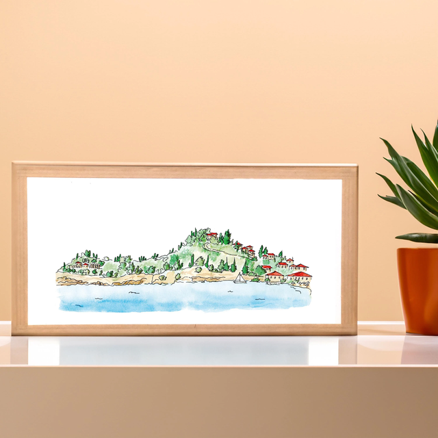 Askeli Beach, Poros Island – Greek Seaside Art Print