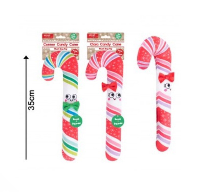 Candy Cane Squeaky Toy