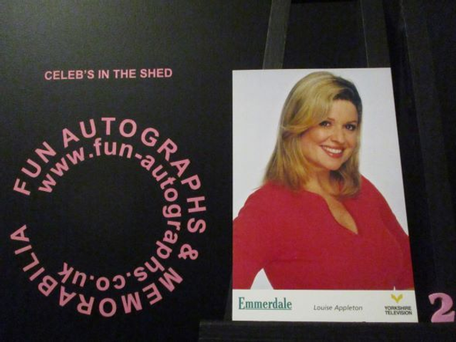 Emily Symons (Louise Appleton) Original Emmerdale Yorkshire Tv Logo Cast Card (2)