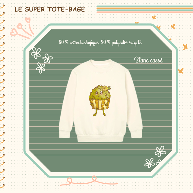 Sweat Momote cupcake acidulé !