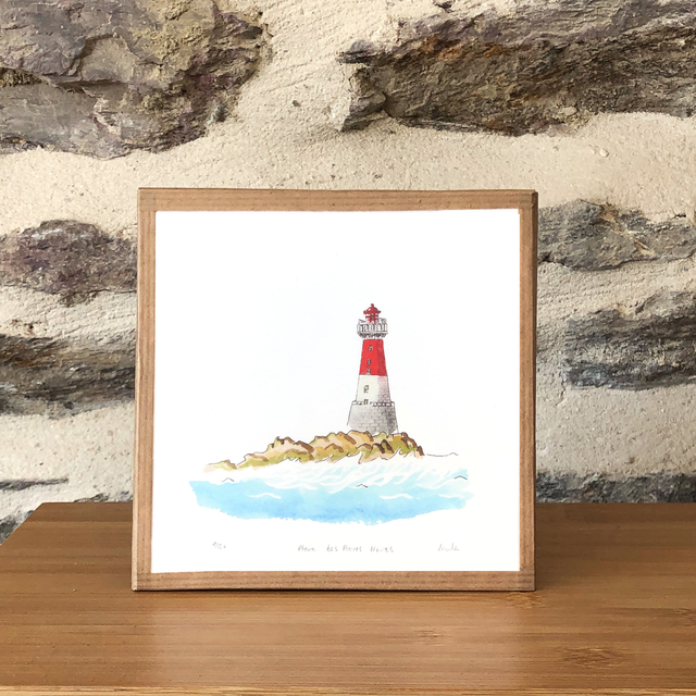 Le Phare des Pierres Noires – Brittany Lighthouse Art Print