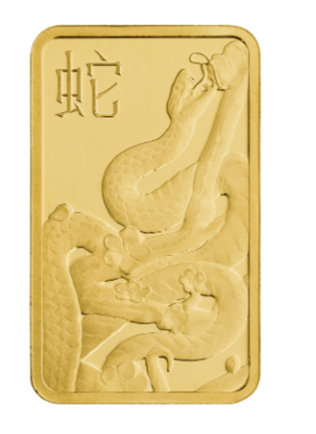 10gr MINTED Gold Lunar Year - Snake Bar .9999 Fine