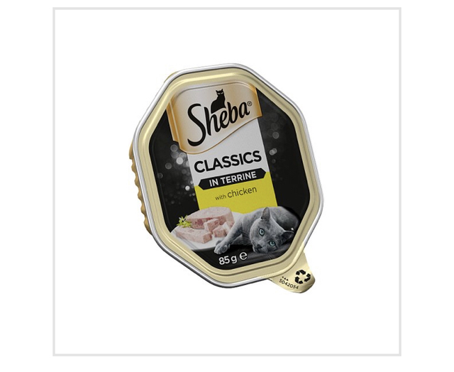 Sheba Classics Wet Cat Food Tray Chicken in Terrine 85g