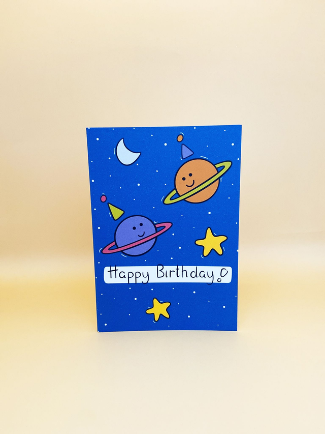 Space greeting card