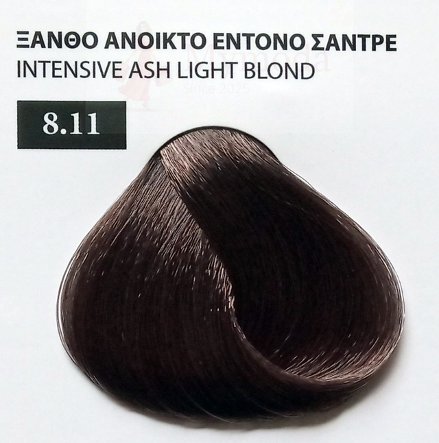 ΒΑΦΗ ΜΑΛΛΙΩΝ EXCLUSIVE ΣΕ ΕΠΑΓΓΕΛΜΑΤΙΚΗ ΣΥΣΚΕΥΑΣΙΑ 100ml Νο 8.11 ΞΑΝΘΟ ΑΝΟΙΚΤΟ ΕΝΤΟΝΟ ΣΑΝΤΡΕ