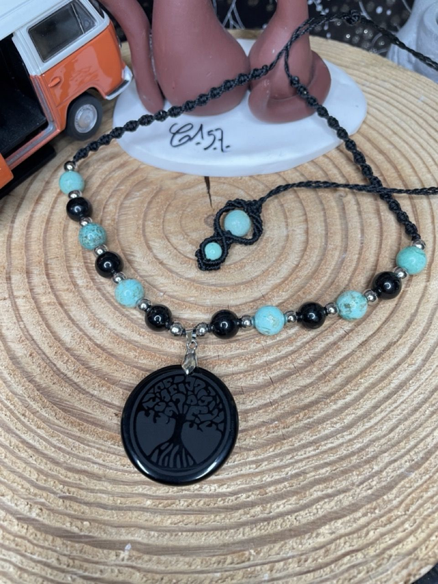 Collier Arbre de vie en tourmaline 