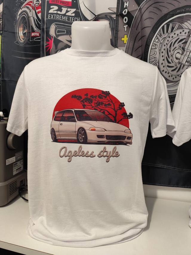 T-shirt honda civic eg artwork grey