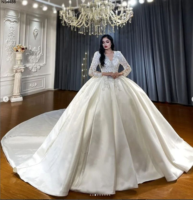 Robe de Mariée Princesse Luxury Handmade Diamant Strass