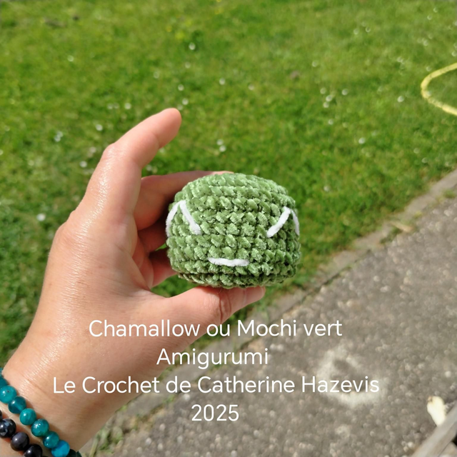 2025 Chamallow ou Mochi vert en Amigurumi 