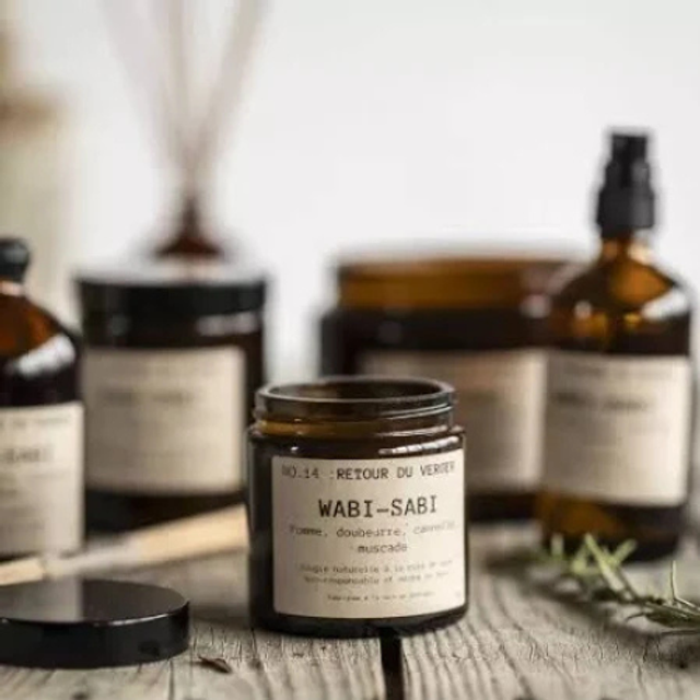 Bougie parfumée n°14 - Retour du verger - Mèche en bois - Wabi-Sabi