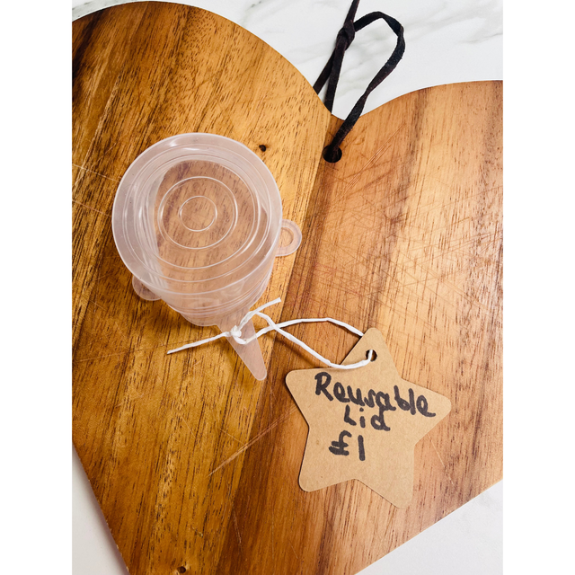 Reusable, stretchy, silicone lid