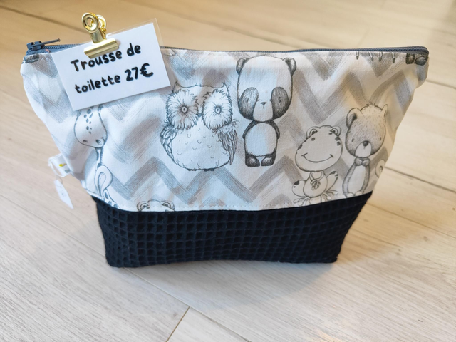 Trousse de toilette noir/blanc