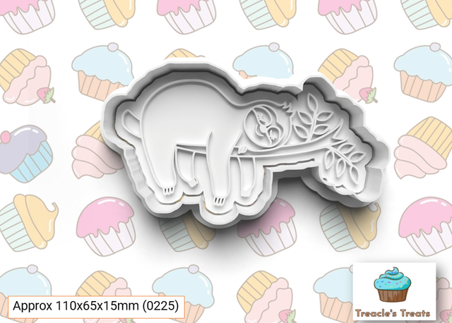 Sloth Fondant/cookie stamp with cutter