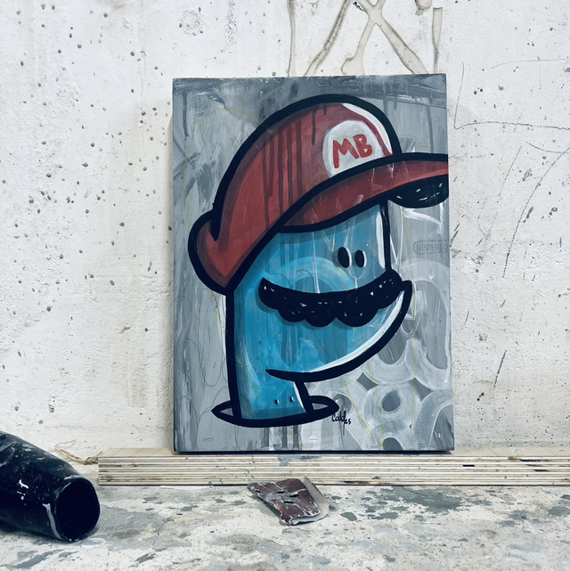 Peinture Monstre Bleu Mario