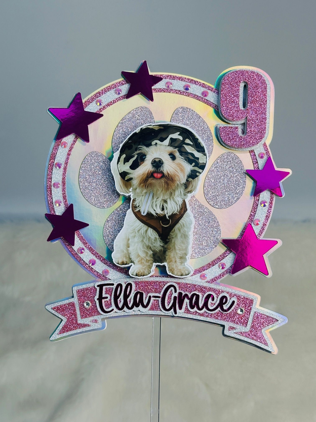 Persoanlised Photo Cake topper - custom order