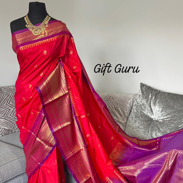 Semi kanchi saree
