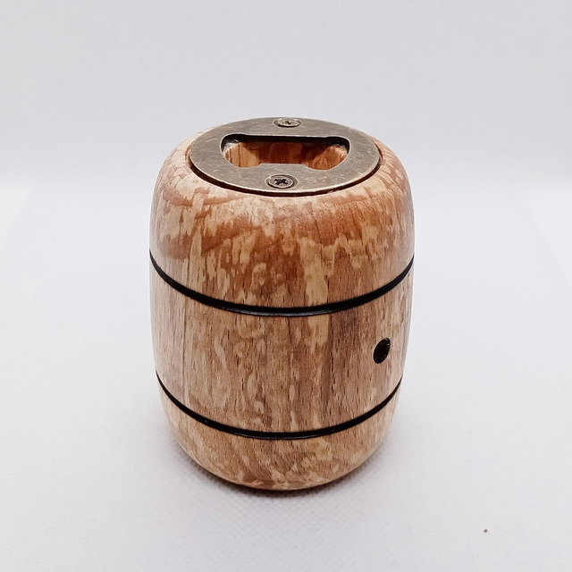 Décapsuleur tonneau en Hêtre échauffé