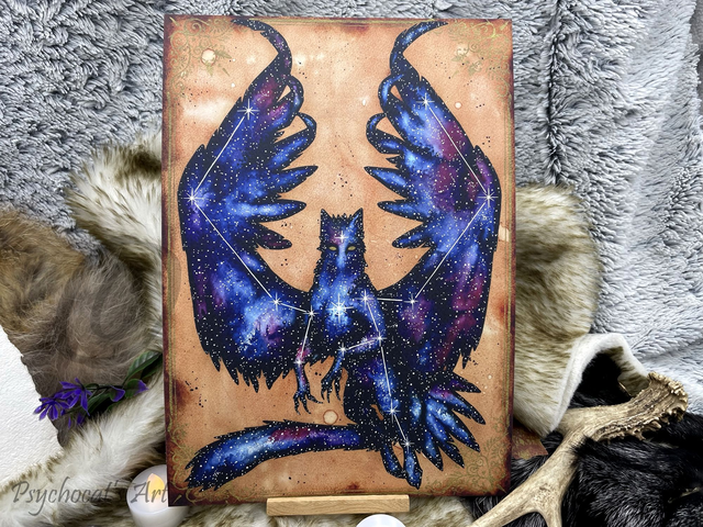 Griffon cosmique 21X30cm