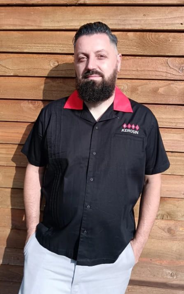 Chemisette noir &amp; rouge &quot;Speed Kings&quot;