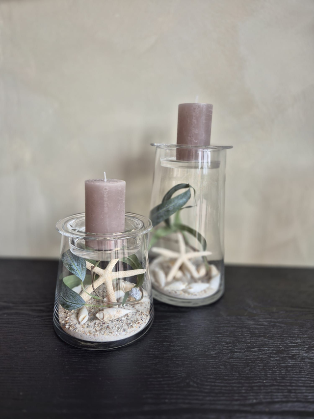 Deco glas gevuld klein - Basic