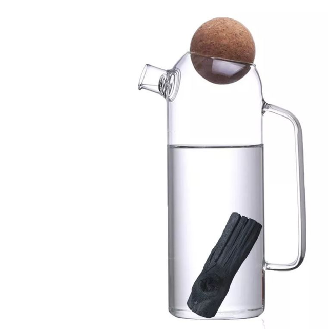 Carafe filtrante écologique + 1 charbon bio filtre à eau - Bijin