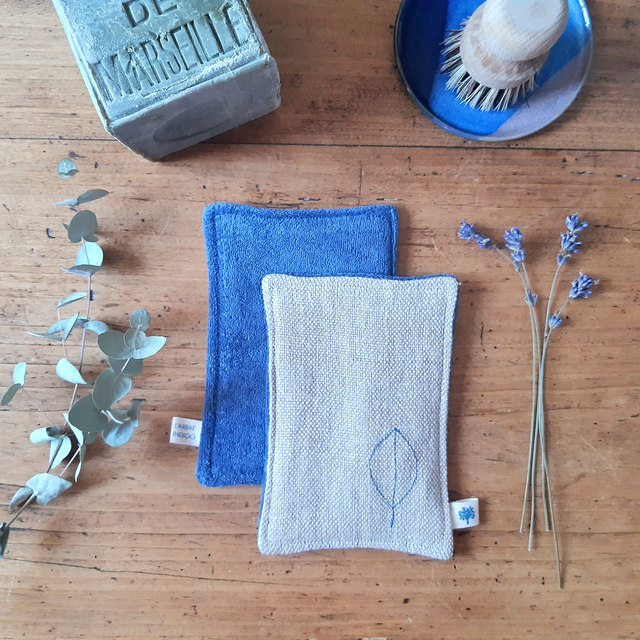 Éponge lavable naturelle bi-face - Grand modèle