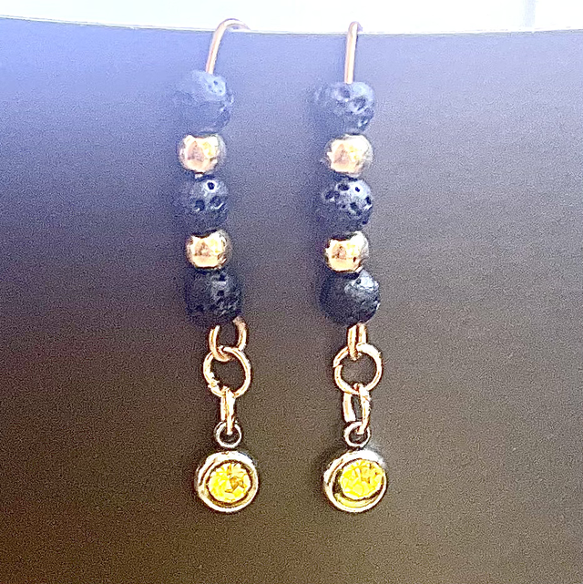 BO9 - Boucles d’oreilles pierre de lave