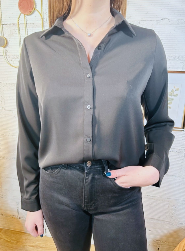 Chemise Fluide Noir Nina