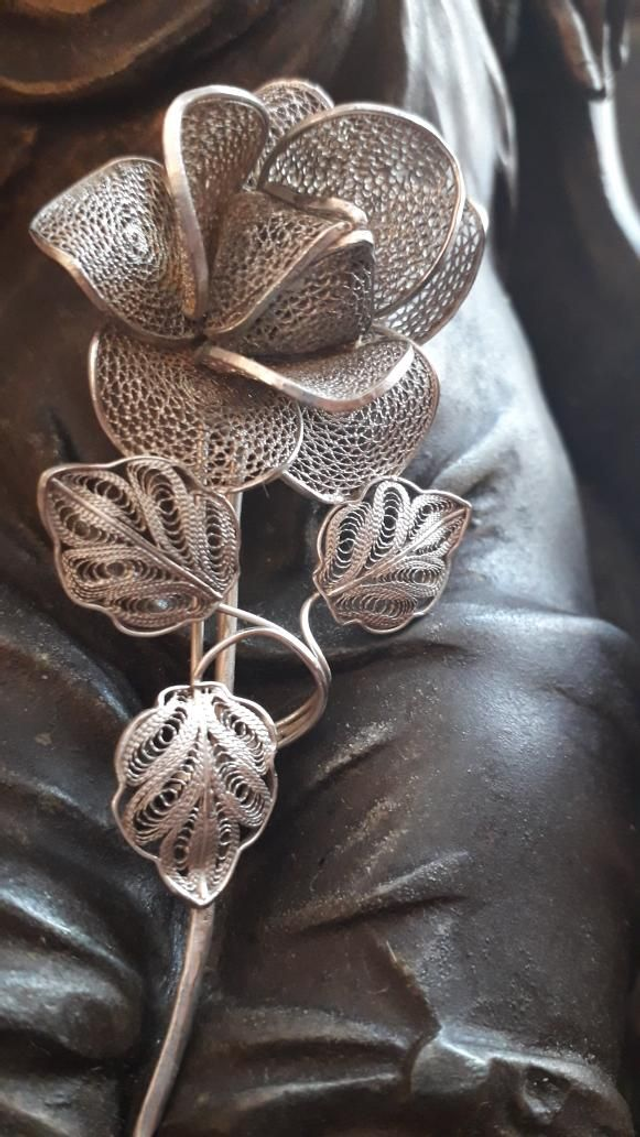 Broche filigrane argent 925