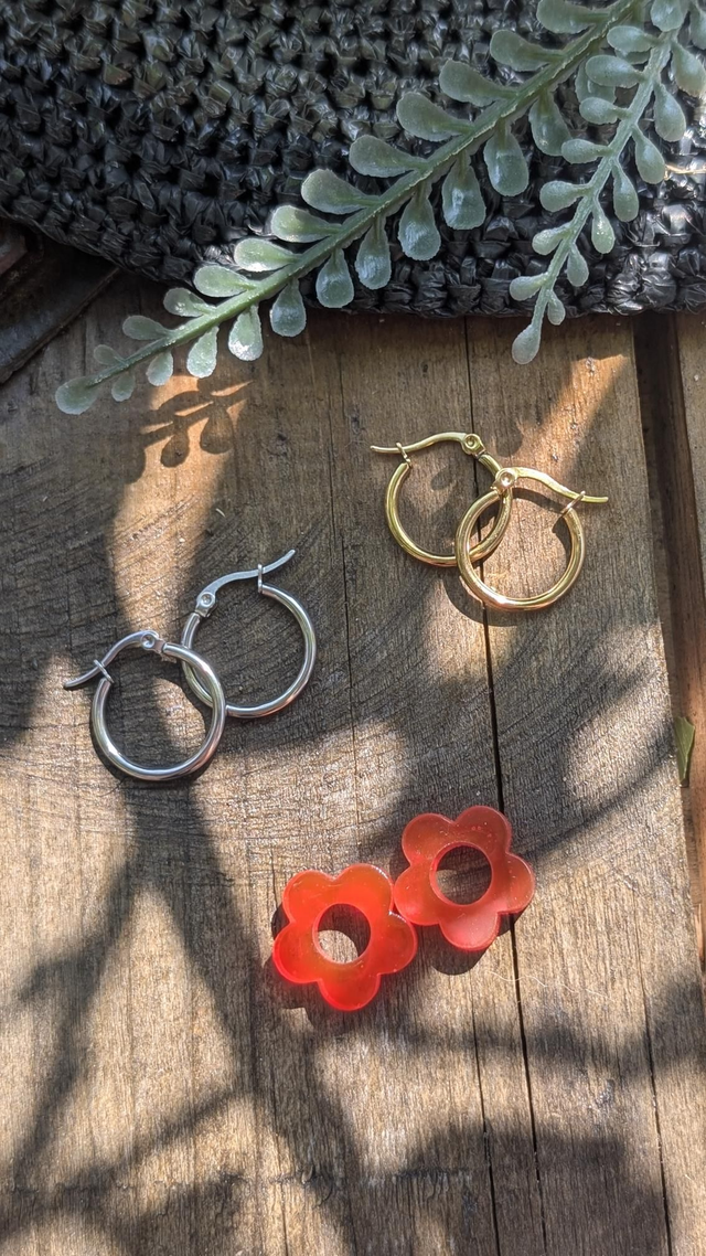 Boucles d&#039;oreilles fleurs