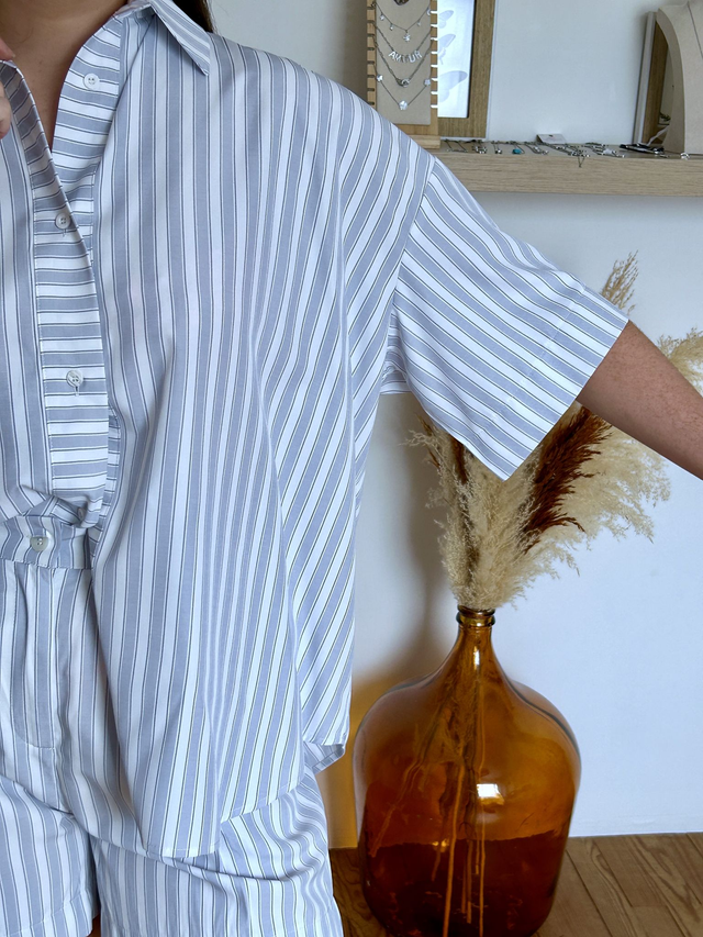 Ensemble Chemise Short Rayé Max